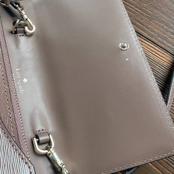 kate spade Blush Pink Leather Crossbody with Gold Plaque - Picture 15 of 16